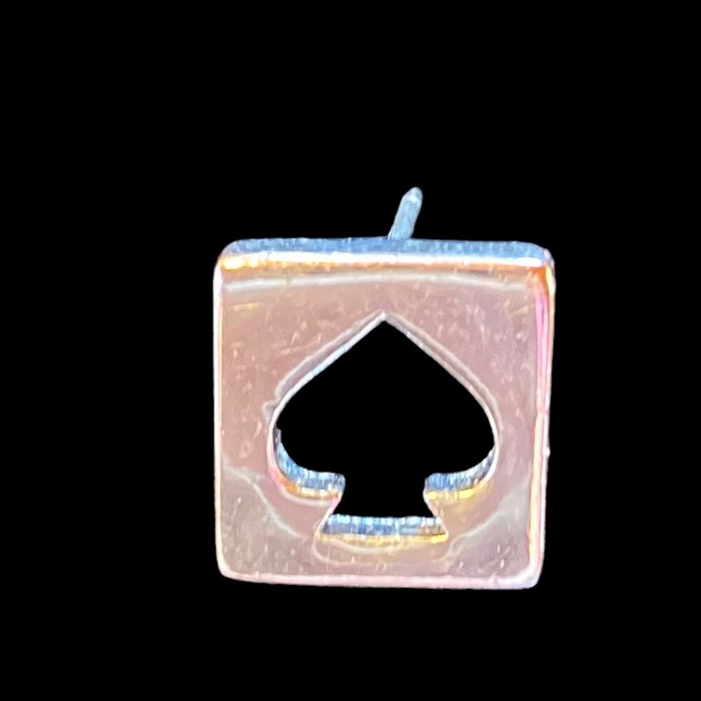 Kate Spade Hole Punch Spade Stud One (1) earring did you lose yours? Silver tone